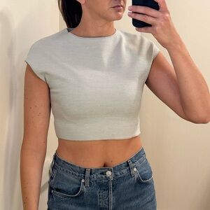 Gray Zara crop top